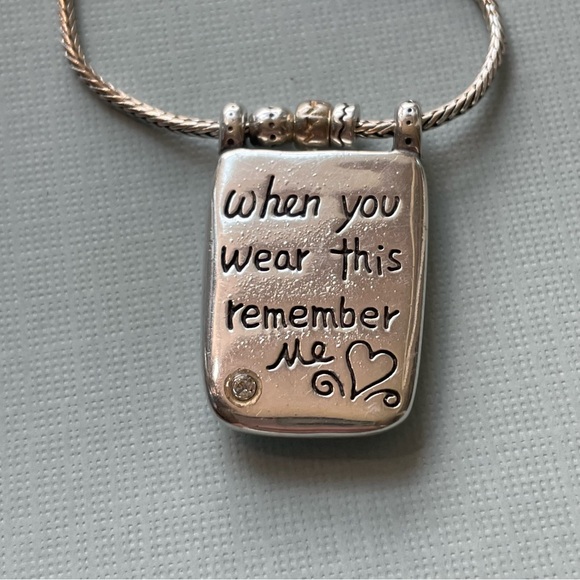 Brighton Silver & gold heart remember me Necklace - Picture 5 of 7